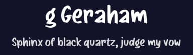 g Geraham by wepfont.com — Script Handwritten Font — thumbnail 2