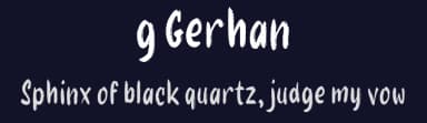 g Gerhan by wepfont.com — Script Handwritten Font — thumbnail 2