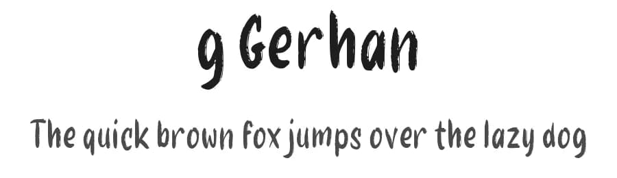 g Gerhan by wepfont.com — Script Handwritten Font