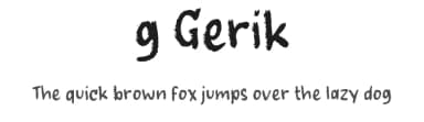 g Gerik by wepfont.com — Script Handwritten Font — thumbnail 1