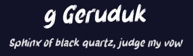 g Geruduk by wepfont.com — Script Handwritten Font — thumbnail 2