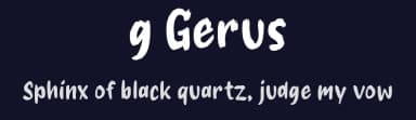 g Gerus by wepfont.com — Script Handwritten Font — thumbnail 2