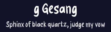 g Gesang by wepfont.com — Script Handwritten Font — thumbnail 2