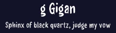 g Gigan by wepfont.com — Script Handwritten Font — thumbnail 2