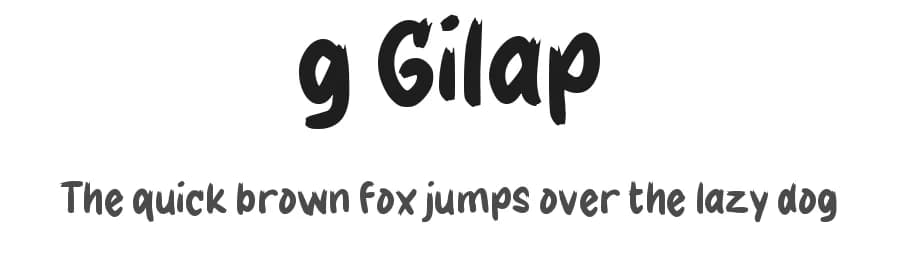 g Gilap by wepfont.com — Script Handwritten Font