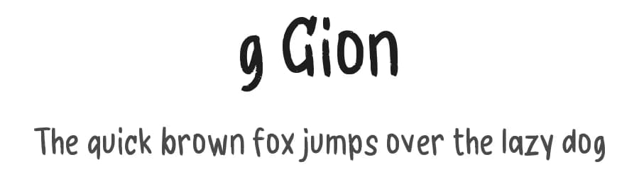 g Gion by wepfont.com — Script Handwritten Font