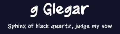 g Glegar by wepfont.com — Script Handwritten Font — thumbnail 2