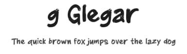 g Glegar by wepfont.com — Script Handwritten Font — thumbnail 1
