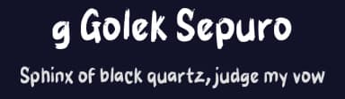 g Golek Sepuro by wepfont.com — Script Handwritten Font — thumbnail 2