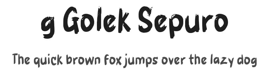 g Golek Sepuro by wepfont.com — Script Handwritten Font