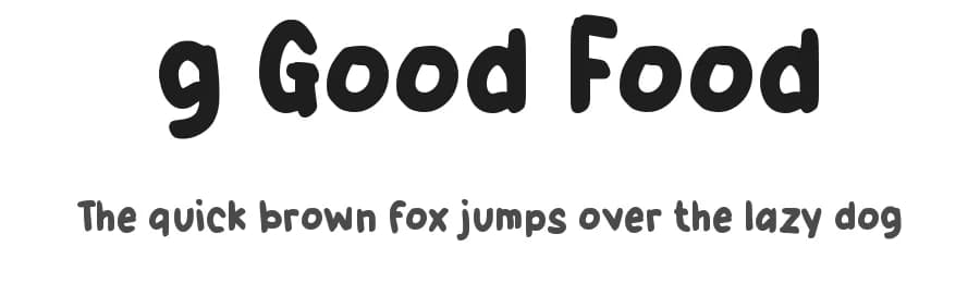 g Good Food by wepfont.com — Script Handwritten Font