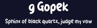g Gopek by wepfont.com — Script Handwritten Font — thumbnail 2