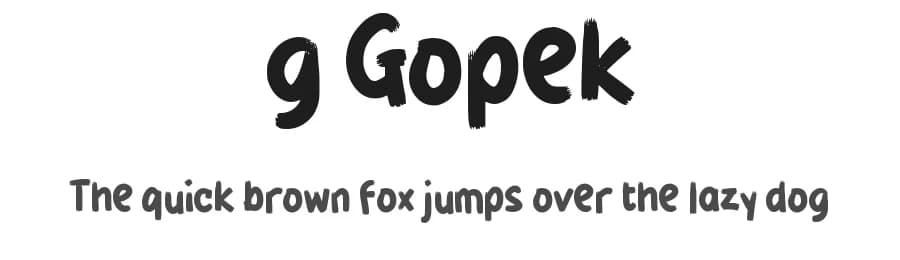 g Gopek by wepfont.com — Script Handwritten Font