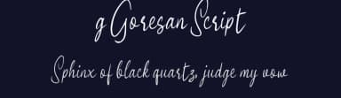 g Goresan Script by wepfont.com — Script Handwritten Font — thumbnail 2