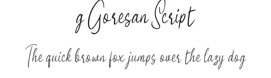 g Goresan Script by wepfont.com — Script Handwritten Font