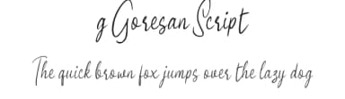 g Goresan Script by wepfont.com — Script Handwritten Font — thumbnail 1