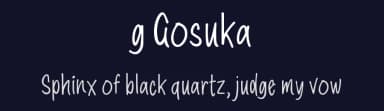 g Gosuka by wepfont.com — Script Handwritten Font — thumbnail 2
