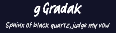 g Gradak by wepfont.com — Script Handwritten Font — thumbnail 2