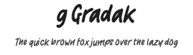 g Gradak by wepfont.com — Script Handwritten Font — thumbnail 1