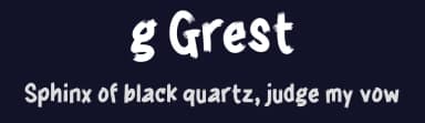 g Grest by wepfont.com — Script Handwritten Font — thumbnail 2