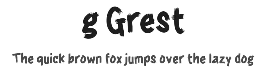g Grest by wepfont.com — Script Handwritten Font