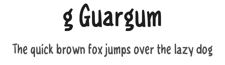 g Guargum by wepfont.com — Script Handwritten Font