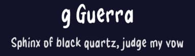 g Guerra by wepfont.com — Script Handwritten Font — thumbnail 2