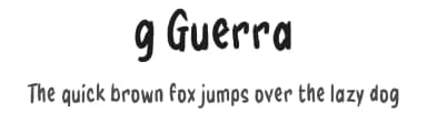 g Guerra by wepfont.com — Script Handwritten Font — thumbnail 1