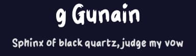 g Gunain by wepfont.com — Script Handwritten Font — thumbnail 2