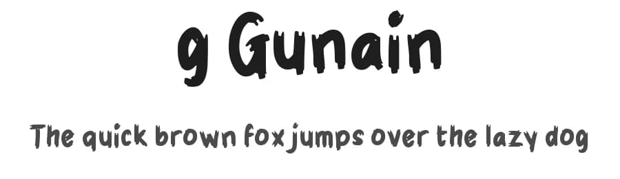 g Gunain by wepfont.com — Script Handwritten Font