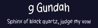 g Gundah by wepfont.com — Script Handwritten Font — thumbnail 2
