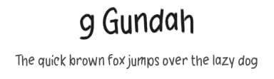 g Gundah by wepfont.com — Script Handwritten Font — thumbnail 1