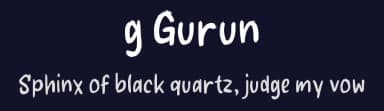 g Gurun by wepfont.com — Script Handwritten Font — thumbnail 2