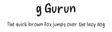 g Gurun by wepfont.com — Script Handwritten Font — thumbnail 1