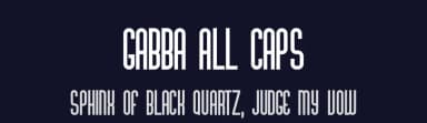Gabba All Caps by Daniel McShee — Sans Serif Font — thumbnail 2