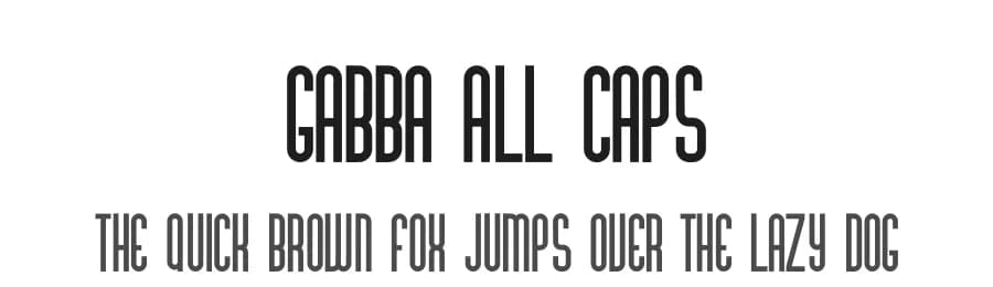 Gabba All Caps by Daniel McShee — Sans Serif Font