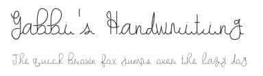 Gabbi's Handwriting by Gabbi — Script Handwritten Font — thumbnail 1