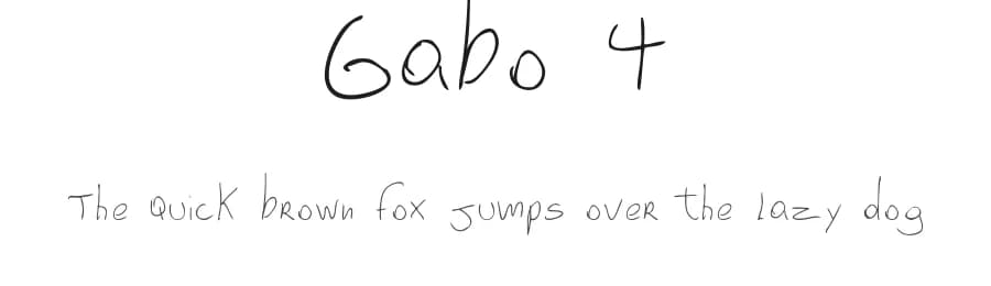 Gabo 4 by Gabriel De Ioannes Becker — Script Handwritten Font