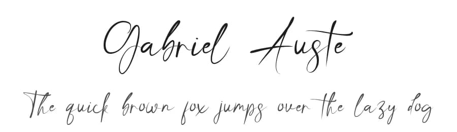Gabriel Auste by Creaditive Design — Script Handwritten Font