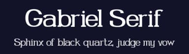 Gabriel Serif by Gabriel Mark Perida — Serif Font — thumbnail 2