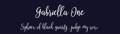Gabriella One by TRF — Script Handwritten Font — thumbnail 2