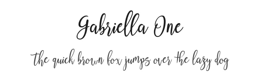 Gabriella One by TRF — Script Handwritten Font