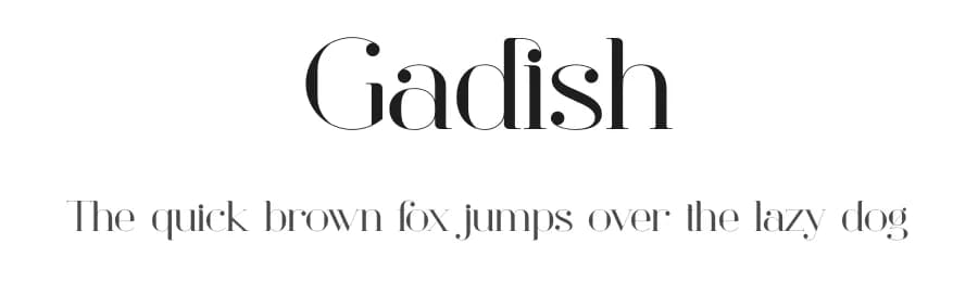 Gadish by Aqeel_Art — Serif Font
