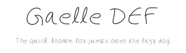 Gaelle DEF by Gaelleing — Script Handwritten Font — thumbnail 1