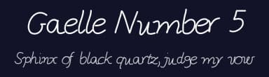 Gaelle Number 5 by Gaelleing — Script Handwritten Font — thumbnail 2