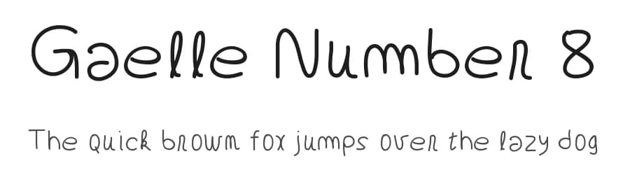 Gaelle Number 8 by Gaelleing — Script Handwritten Font