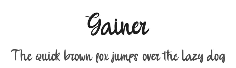 Gainer by nomlimofont — Script Handwritten Font