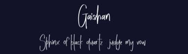 Gaishan by Vunira Design — Script Handwritten Font — thumbnail 2