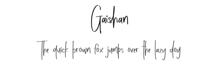 Gaishan by Vunira Design — Script Handwritten Font
