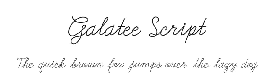 Galatee Script by Faqih Fawaji — Script Handwritten Font